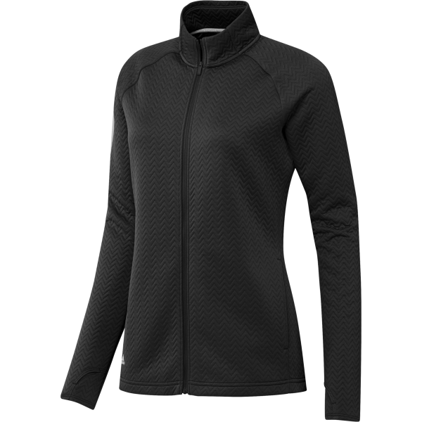 adidas Texture Full-Zip Pullover Damen schwarz