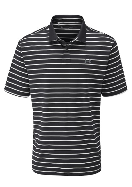 Under Armour Performance Polo 2.0 Divot Stripe Herren schwarz