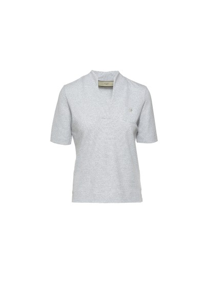Spoon Lapel Bubble Shirt Damen hellgrau