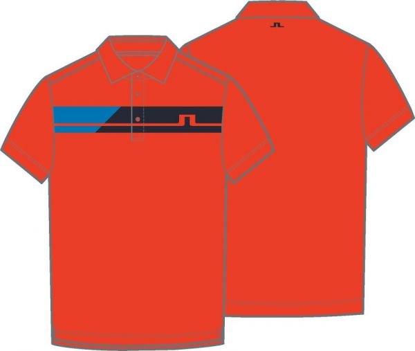 J. Lindeberg Clark Reg Fit-TX Jersey Polo Herren rot
