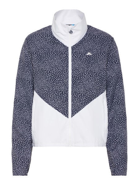 J. Lindeberg Lily-Wind Tech Windjacke Damen navy/weiß gepunktet