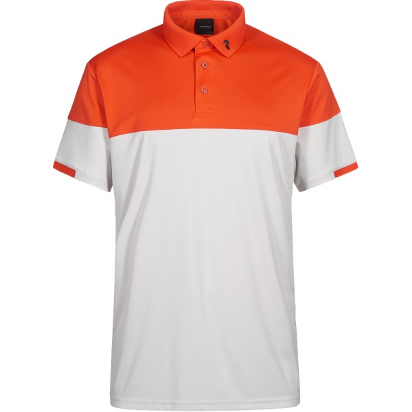 Peak Performance Player Block Polo Herren hellgrau/orange