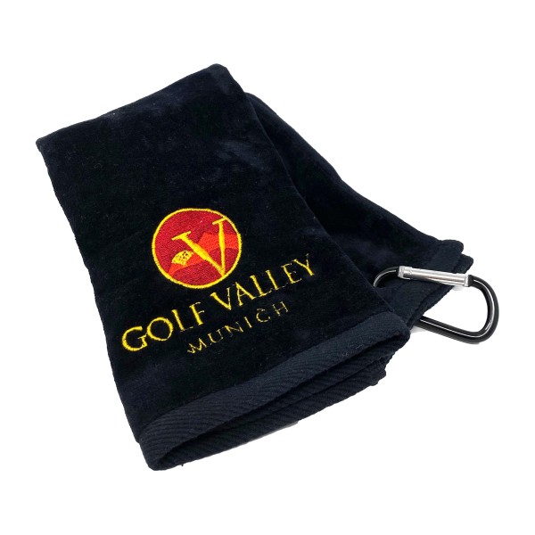 Golf Valley Tri-Fold Handtuch schwarz