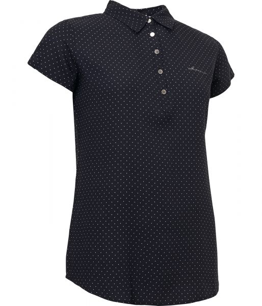 Abacus PENHA Polo shortsleeve Damen schwarz/weiß