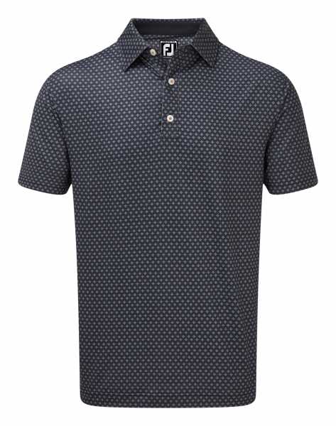 Footjoy Stretch Lisle Foulard Print Polo Herren navy