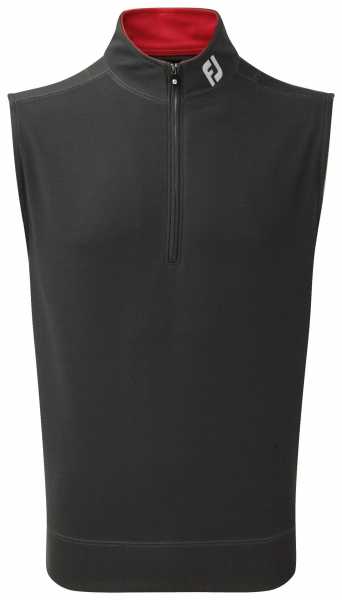 Footjoy Spun Poly Halfzip Vest Herren grau/rot