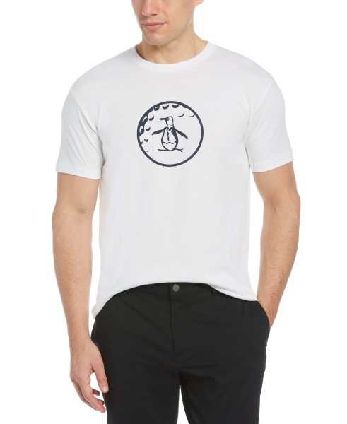 Penguin Pete Golf Ball Tee Shirt Herren weiß