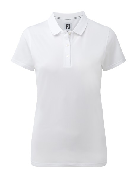 Footjoy Stretch Pique Solid Polo Damen weiß
