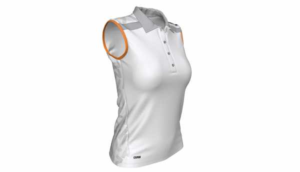 Colmar Solid Polo Damen weiß