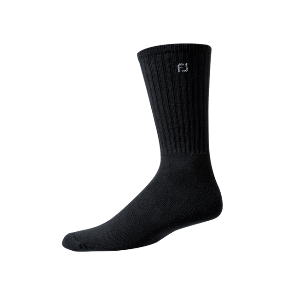 Footjoy ProDry Chaussettes d'équipage légères Longue pour hommes Noir