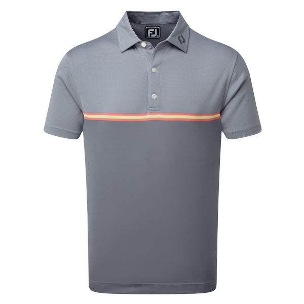 Footjoy Jacquard Top Colour Block Polo Herren grau