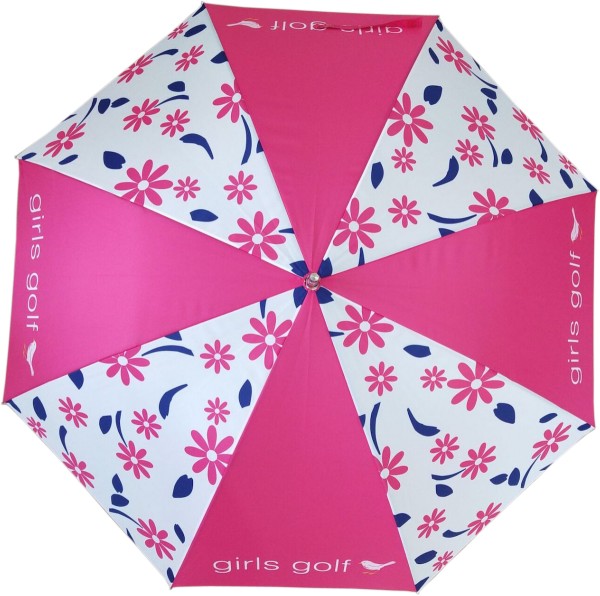 Girls Golf Regenschirm pink/blumen