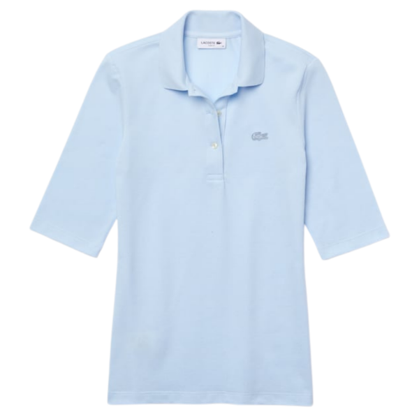 Lacoste Slim Fit Baumwoll Polo Damen hellblau