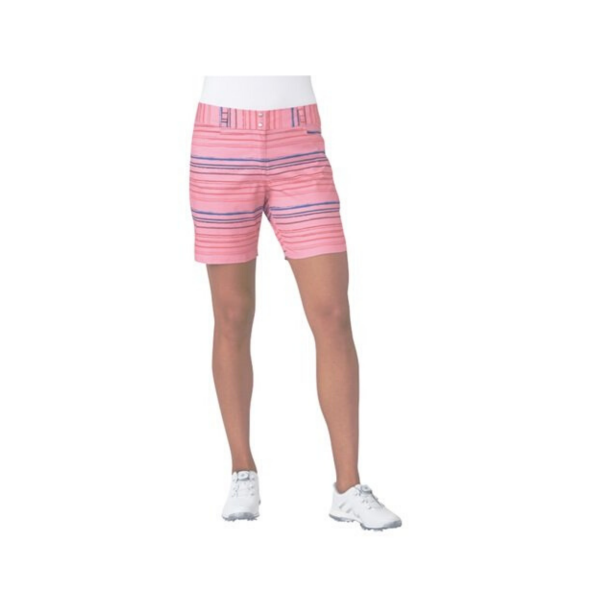 adidas 7" Printed Stripe Golf Short Damen pink