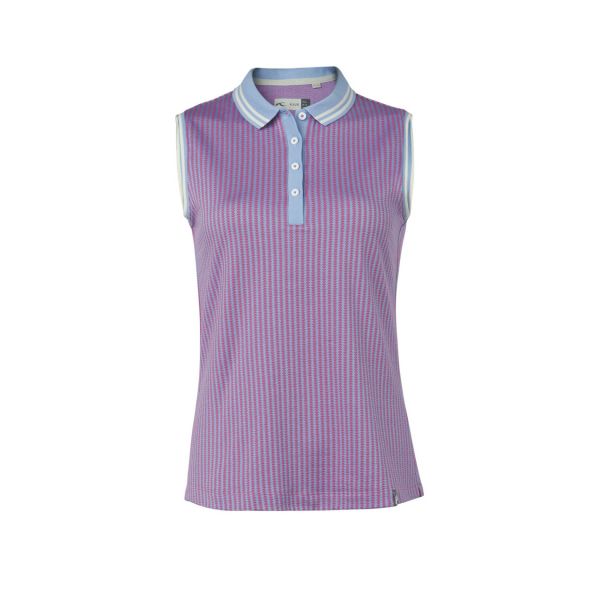KJUS Ella Structure S/L Polo Damen lila