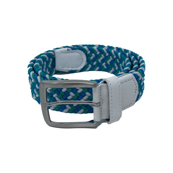Alberto Multicolor Braided Gürtel Herren grün/blau