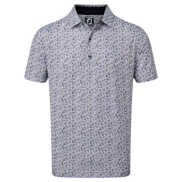 Footjoy Lisle Daisy Print Polo Herren