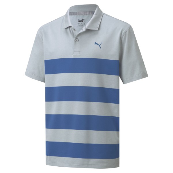 Puma MATTR Kiwi Stripe Polo Jungen grau/blau