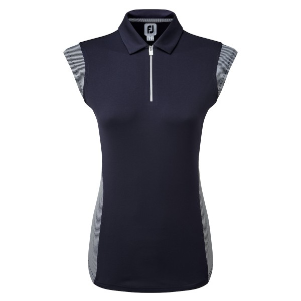 Footjoy Micro Interlock Princess Seam Shirt Polo Damen navy/weiß