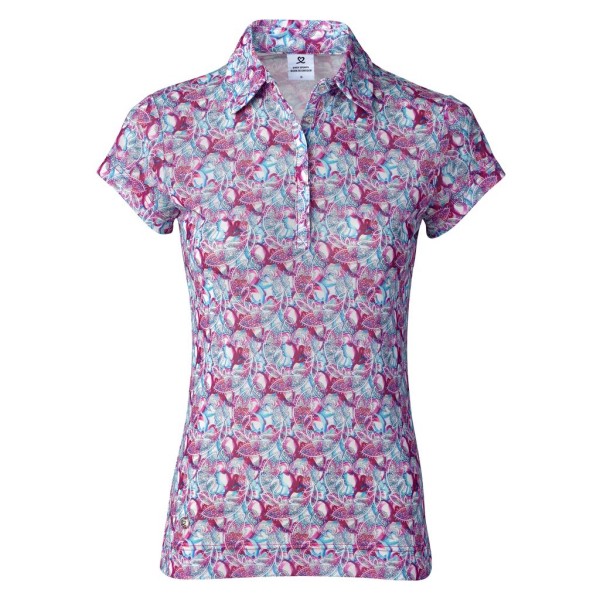 Dailysports Paisley Mesh Capsleeve Polo Damen hellblau