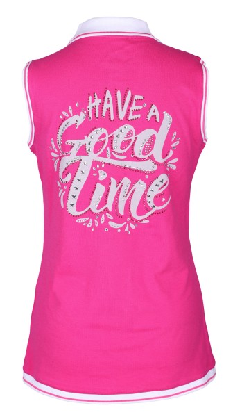 Girls Golf Good Time sleeveless Polo Damen pink