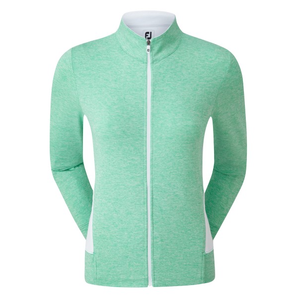 Footjoy Full-Zip Knit Mid-Layer Pullover Damen grün 