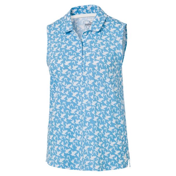 Puma Flight sleeveless Polo Damen hellblau