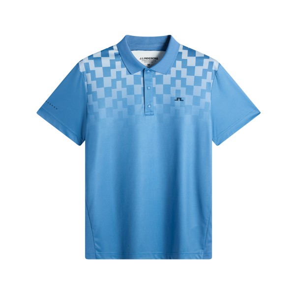 J.Lindeberg Finn Print Polo Herren L royalblau