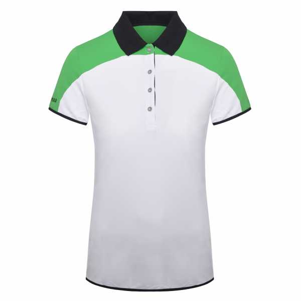 Colmar Solid Polo Damen weiß/grün