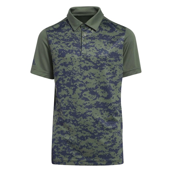 adidas digital Camo Polo Jungen grün