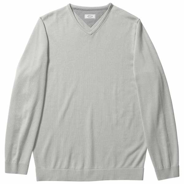adidas Adipure Merino Plaited Pima V-Neck Sweater Herren hellgrau