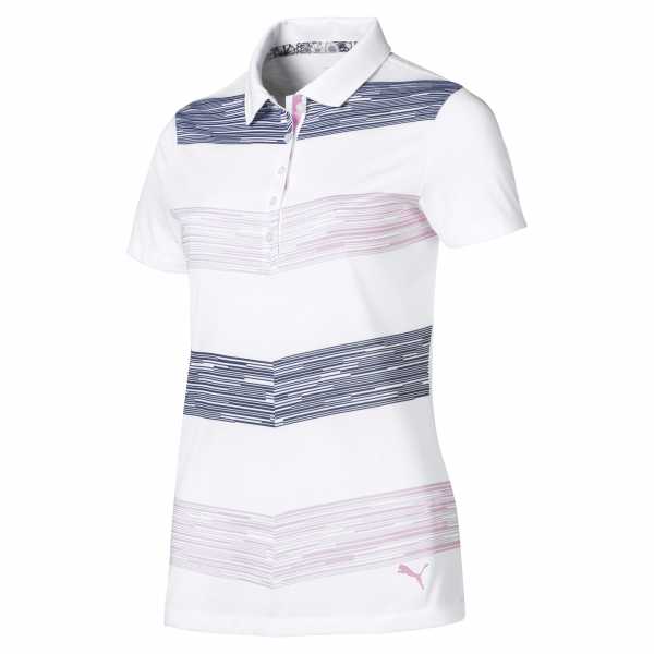 Puma Race Day Polo Damen blau/pink/weiß