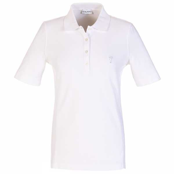 Golfino Kurzarm Damen Poloshirt mit Sonnenschutz weiß