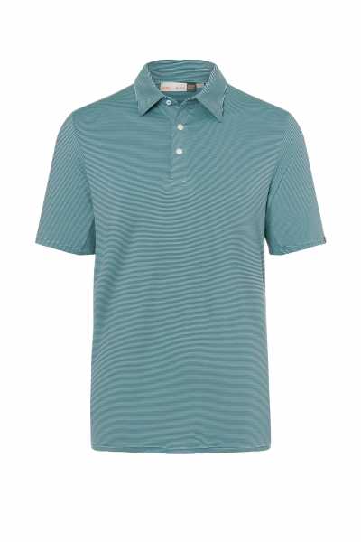 KJUS Soren Stripe Polo S/S Herren blau/türkis