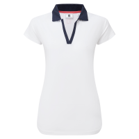 Footjoy Cap Sleeve Print Trim Lisle Polo Damen Footjoy Cap Sleeve Print Trim Lisle Polo Damen