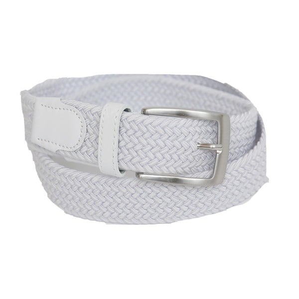 Alberto Belt Basic Braided Mens White