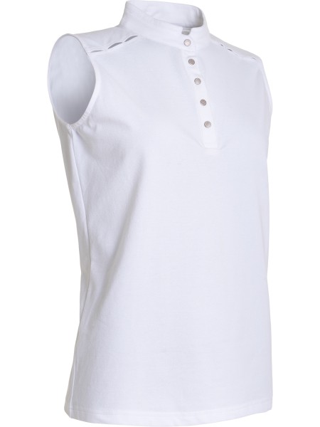 Abacus Cally Sleeveless Polo Damen weiß