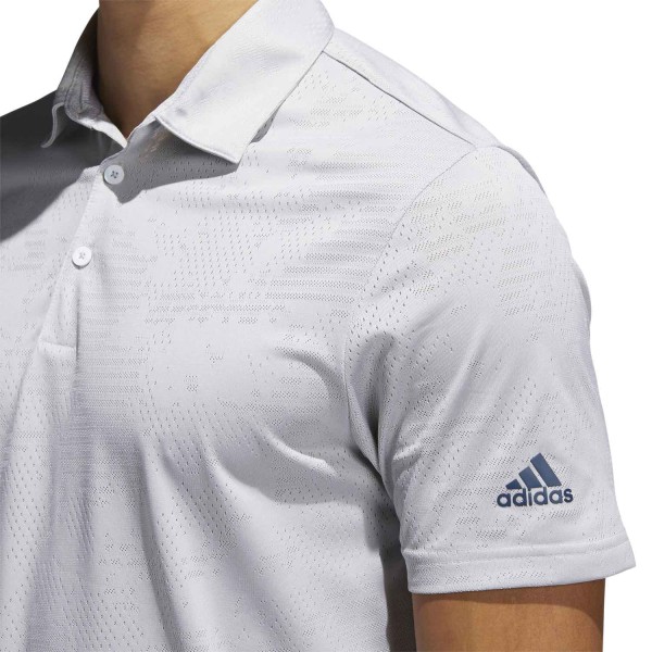 adidas Camo Polo Herren weiß/grau