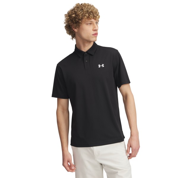 Under Armour Tee To Green Piqué Polo Herren L schwarz/weiß