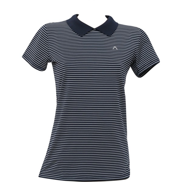 Alberto GERDA - Dry Comfort Polo Damen gestreift/schwarz