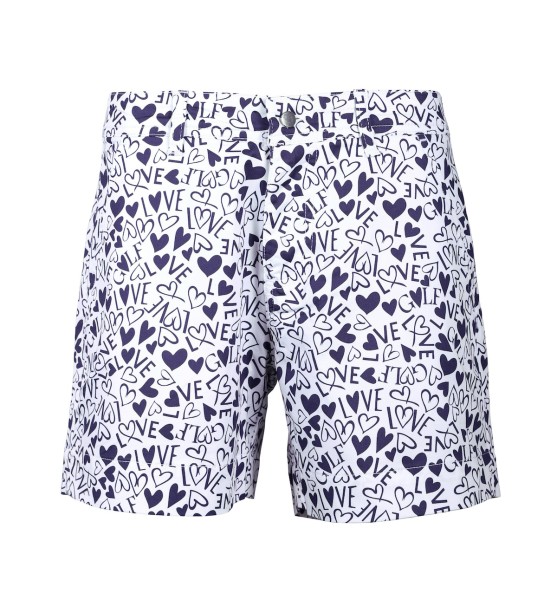 Girls Golf Hearts&Love Hot Pants Damen blau/weiß