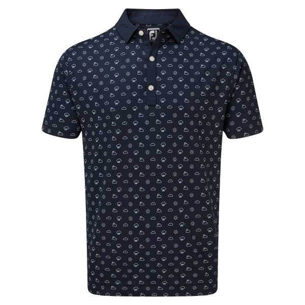 Footjoy Smooth Pique Weather Print Polo Herren