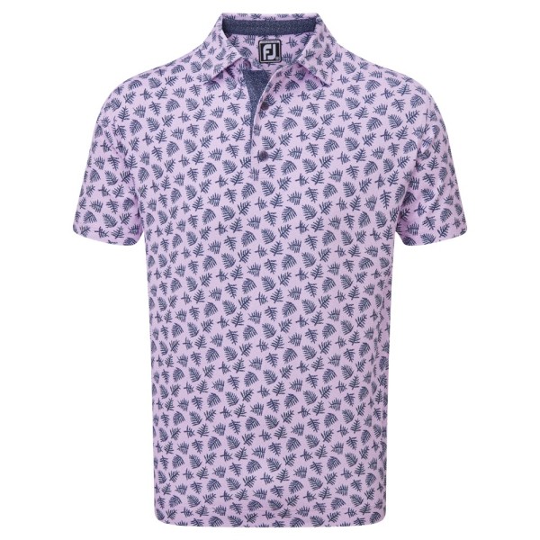 Footjoy Shadow Palm Print Pique Polo Herren