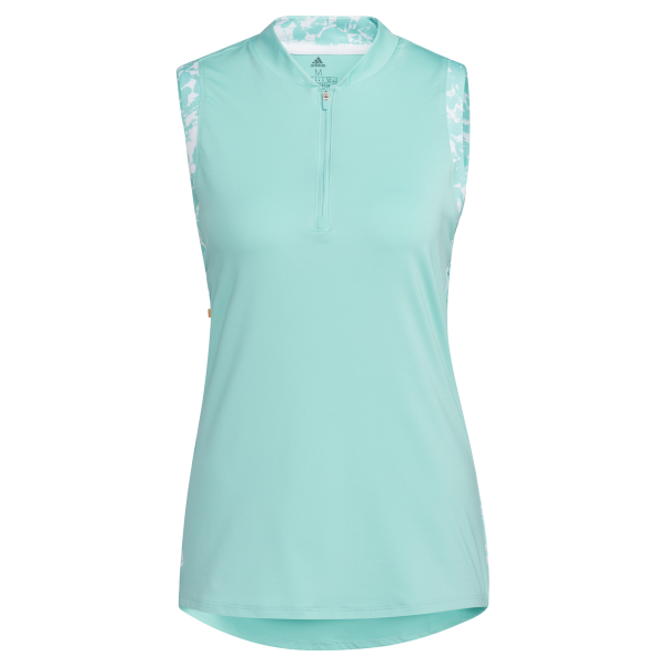 adidas Ultimate365 Printed sleeveless Polo Damen hellblau