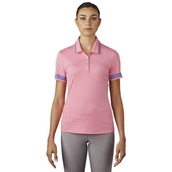 Adidas 3-Stripes Tipped Polo Damen pink