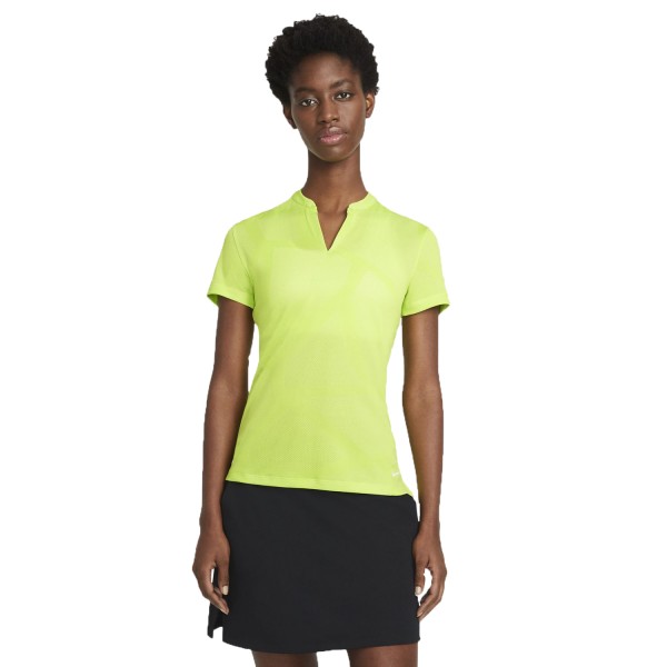 Nike Breathe Golf Polo Damen grün/gelb