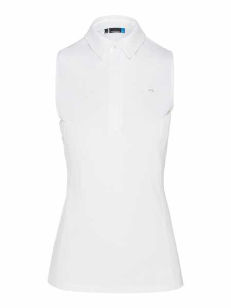 J. Lindeberg Dena TX Jersey sleeveless Polo Damen weiß