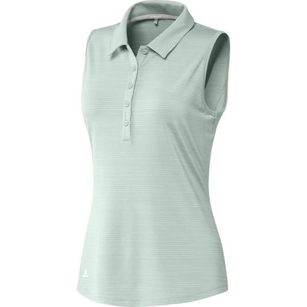 adidas Microdot Sleeveless Polo Damen grün