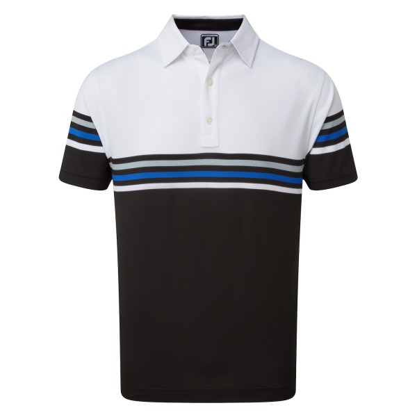 Footjoy Stretch Pique Colour Block Polo Herren weiß/schwarz