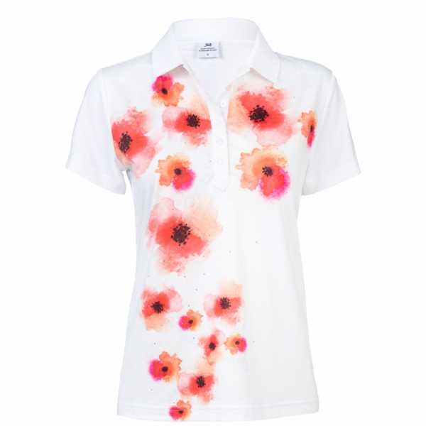Dailysports Jemima Shortsleeve Polo Damen weiß/rot